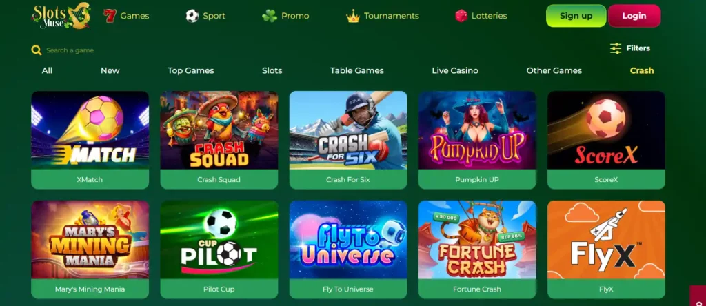 slots muse crash games